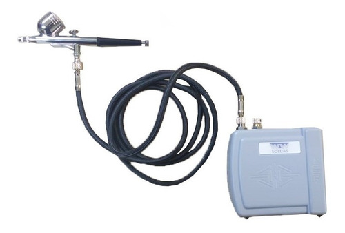 Imagem 4 de 7 de Kit P/ Maquiagem Airbrush-mini Compressor+aerógrafo