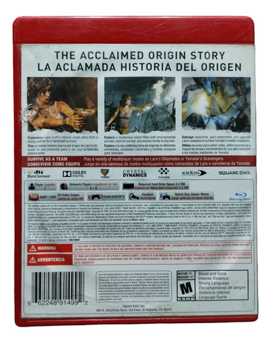 Tomb Raider Standard Edition Square Enix Ps3 Físico (Usado)