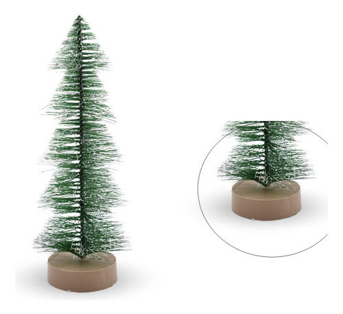 Arbolito Decorativo De Navidad 26 Cm Base Plastico