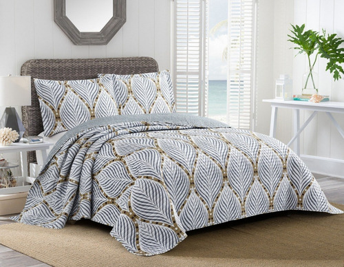 Imagen 4 de 6 de Cubrecama Quilt Cover Reversible +fundas Twin Oakville D3