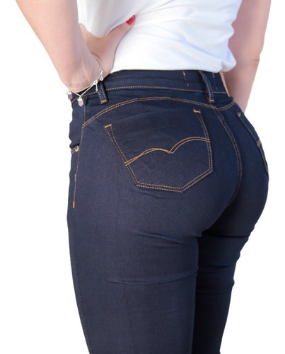 Imagem 5 de 5 de Calça Jeans Semi-flare Feminina Marinho