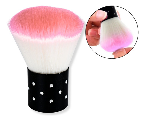 Kit 6 Mini Pincel Espanador Manicure Unha Nail Art Strass