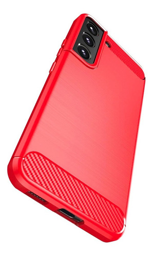 Carcasa De Silicona Para Samsung S22 Plus Carbono + Hidrogel