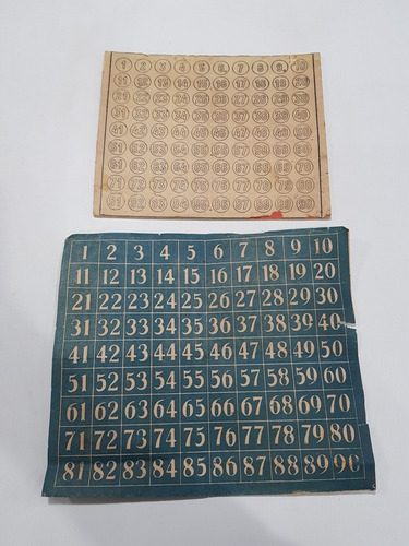 Imagen 4 de 9 de Antiguo Juego De Lotería Bingo Num Madera 3 Juegos Mag 58490