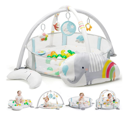 Lupantte 4-en-1 Baby Play Gym, Piscina De Bolas De Gimnasia 