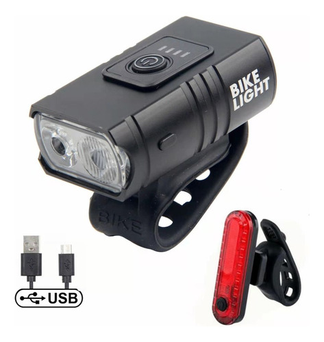 Linterna Led T6 Para Bicicleta De Montaña, Recargable Por Us