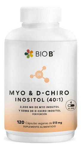 Bio B Myo & D-chiro Inositol Ratio Ideal 40:1 | 120 Cáps Sabor Sin Sabor