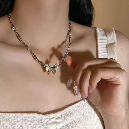 Colar Gargantilha De Borboleta Em Estilo Punk Gótico Em Grad