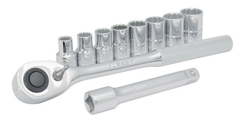 Juego De Dados, Matraca Y Extensión Urrea® Cuadro 1/2'' Std