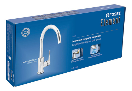 Monomando Para Fregadero, Cuello Alto, Foset Element 49915