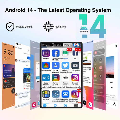 Tableta Doogee T30 Max 12.4 Pulgadas 4k, Android 14 Tablet,