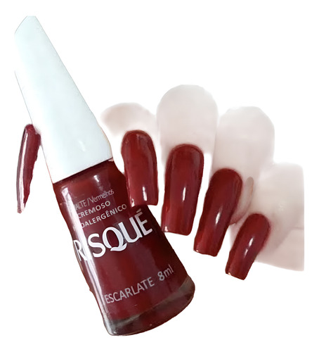 Esmalte Risqué Comum Vermelho - Kit 6 Unidades