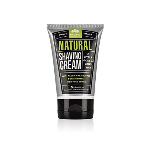 Pacífico Shaving Company Natural Crema De Afeitar, 3,4 Onza