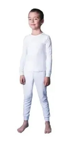 Conjunto Ropa Termica Afelpada Blanca Ni o Ni a 10 Y 12 A os