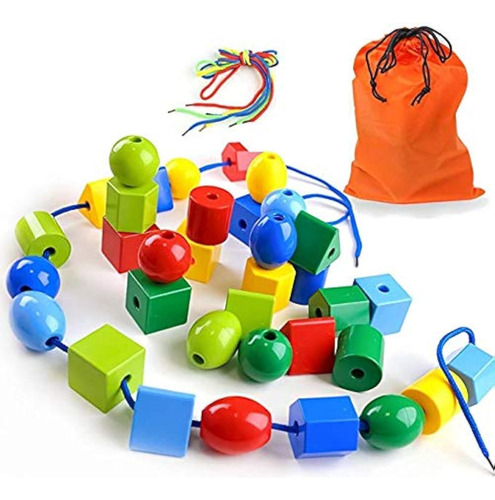 Lovestown Juego De Cuentas Con Cordones, Juguete Educativo M