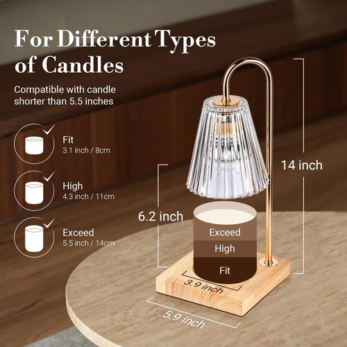 .lámpara Calentadora De Velas Con Temporizador Y Regulador.
