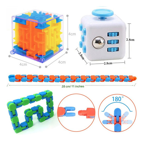 Fidgets Sensoriales Bubble Pop-it Cubo Autismo Estrés, 54 Un
