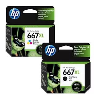 Cartuchos Hp 667xl Negro Y 667xl Color Originales