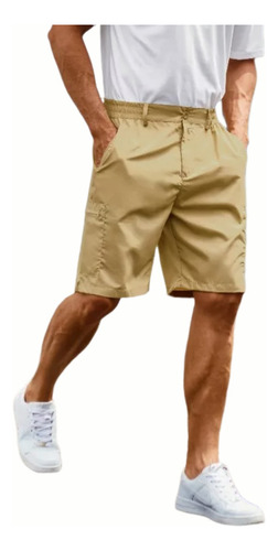 Bermuda Short De Golf Para Hombre Con Bolsillos Para Trabajo