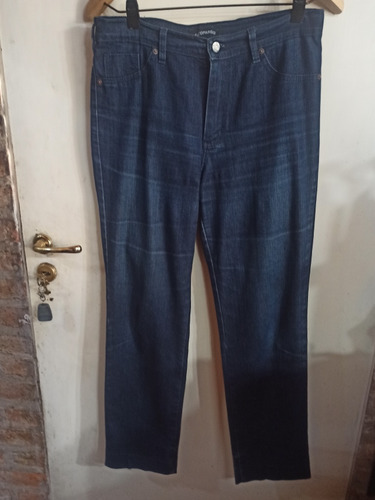 Pantalon Jean Recto Gatopardo 46 Cede Poco 2%elastano Tiro M (Usado)