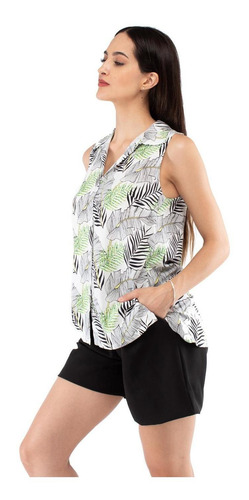 Imagen 1 de 6 de Blusa Tropical Tela Fresca - Mujer
