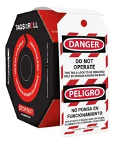 Comprar Papel Adhesivo Por Rollo Peligro Bilingüe Accuform
