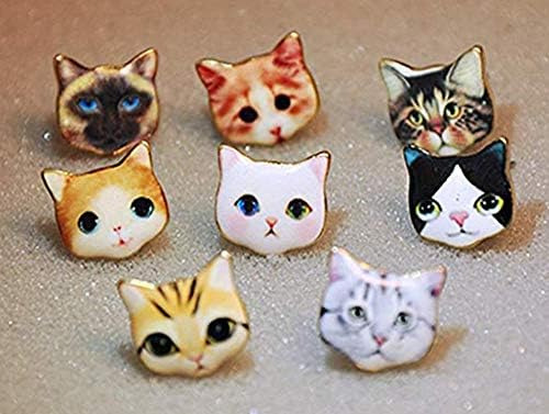 Cutiejewelry Pendientes De Gato Para Niñas Y Mujeres, Y De 3
