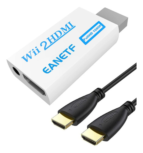 Convertidor Eanetf Wii A Hdmi, Wii A Hdmi 1080p Con Cable Hd