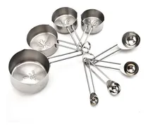 Comprar Jogo Medidores Inox Copos E Colheres De Medir Ingredientes