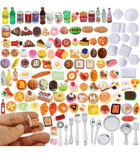 / 150 Botellas De Comida En Miniatura, Latas De Soda, Juego