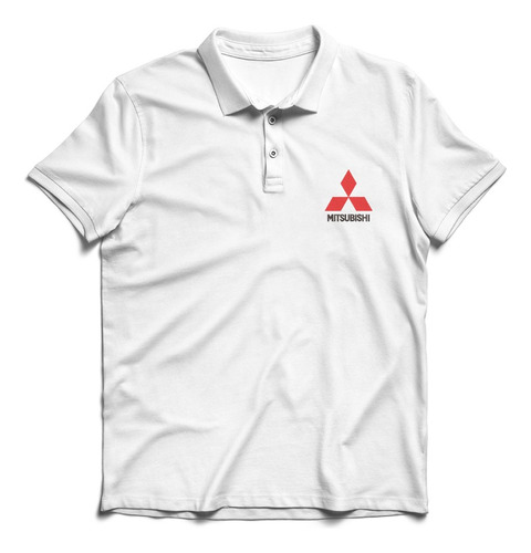 Remera Polo Masculina Hombre Regalo Bordada Logo Mitsubishi