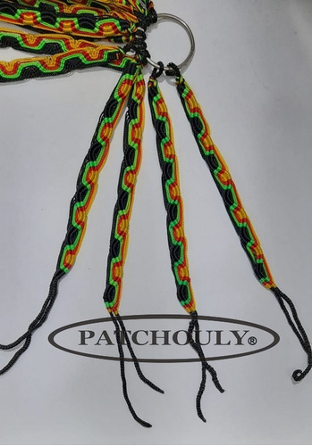Imagen 8 de 9 de Pulsera Macrame Brazalete Artesanal Reggae Rasta Jamaica