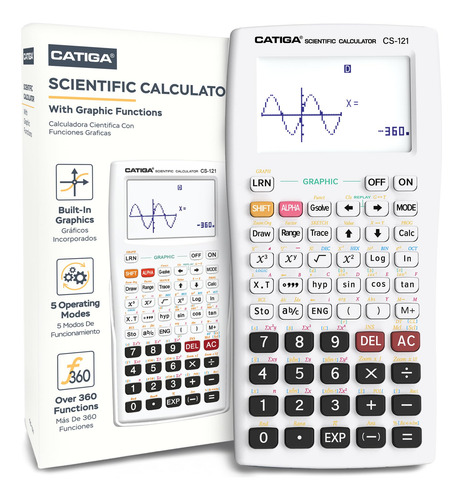 Calculadora Científica Con Funciones Gráficas -blanco