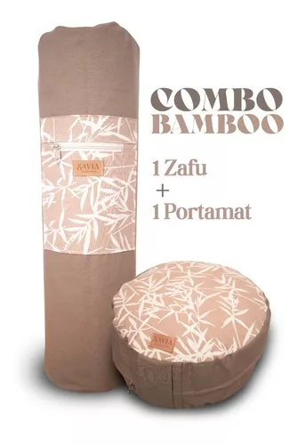 Combo Porta Mat + Zafu Yoga - Bamboo - Savia Elementos