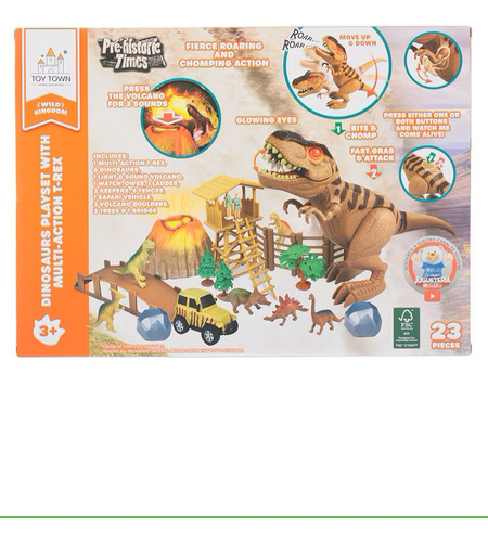 Set Dinosaurios Kingdom Deluxe Multiacccion T-rex. Luz Y Son