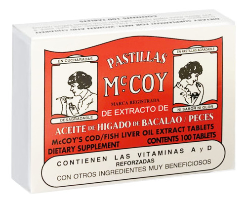 Suplemento Pastillas Mccoy Extrato De Óleo De Fígado De Baca