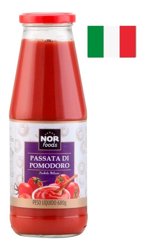 Molho De Tomate Italiano Passata Di Pomodoro Norfoods 680g