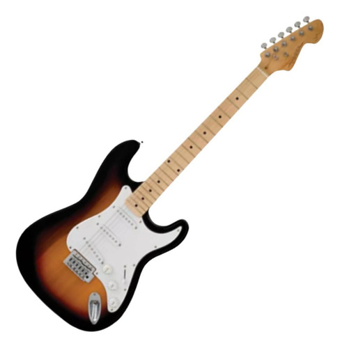 Guitarra Strato Vogga Sunburst Madeira Maciça