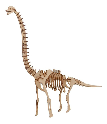 Esqueleto Dinosaurio Braquiosaurio 40 Cm De Madera Armar 3d 