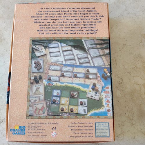Jogo De Tabuleiro Porto Rico (versão Em Inglês)