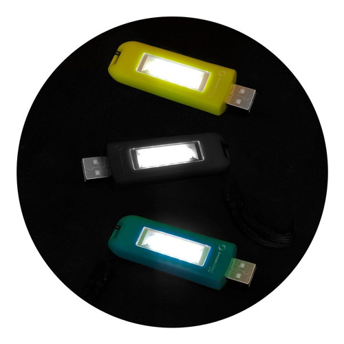 3 Mini Linternas Llavero Colgable Luz Led Recargable Usb