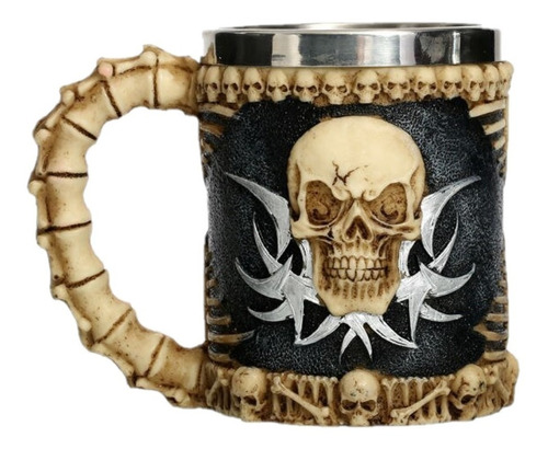 Taza Tazón Mug Calavera Craneo Medieval Skull & Spine Goblet