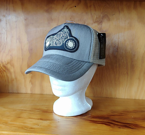 Gorra Gris Harley Davidson Biker Personalizada Con Tu Nombre