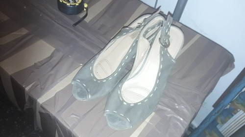 Vendo Zapatos Taco Chino Dama De Gamuza Zara Basic Nº 38