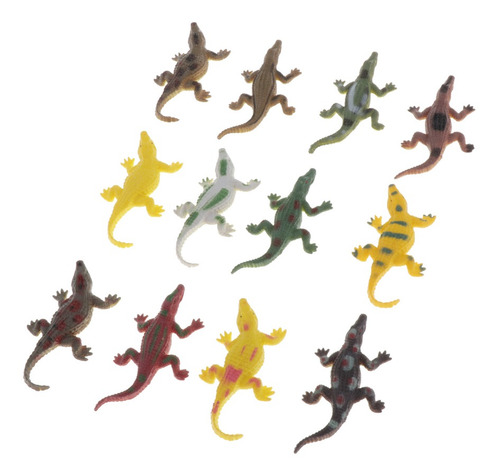 Figuras De Juguete De Animales Cocodrilo 12pieza