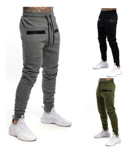 Pantalones Deportivos Casuales De Moda Elástica Con Cordón