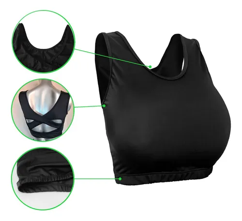 Lycra Elástica Para Mujer Top Deportivo Negro Ajustado