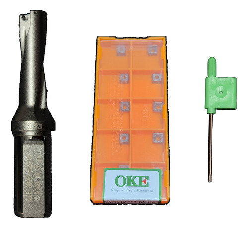 Broca Tmax 22mm 3xd C25 + 10 Pastilhas Spgt060204 Oke