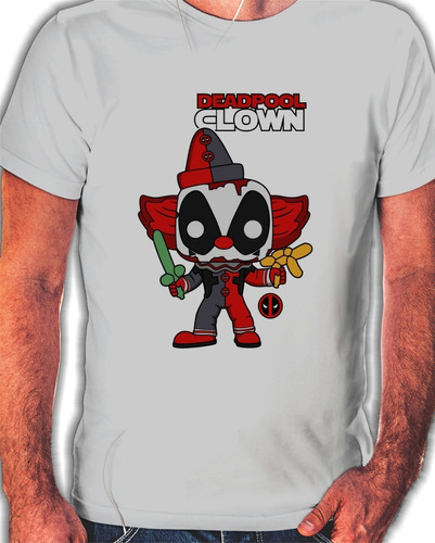 Remeras Sublimadas De Hombres Estampadas Deadpool Clown 7620