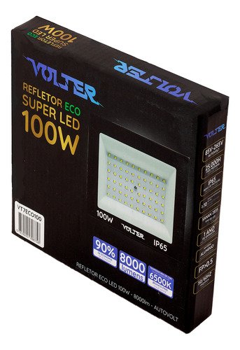 Kit 2 Refletores Holofote 100w Prova Dagua Frio 8000 Lumens